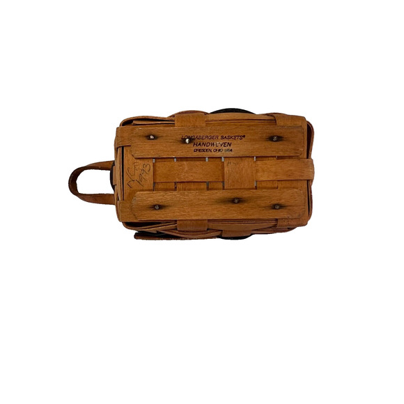 1993 Longaberger All Star Trio Basket w/Protector 5.75"L x 3.75"W x 3"H - Picture 3 of 3